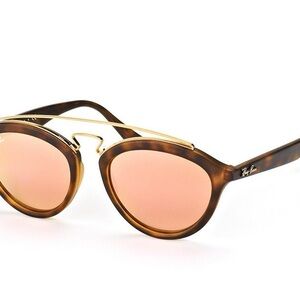 Ray-Ban Brown Sunglasses with Pink Lenses
